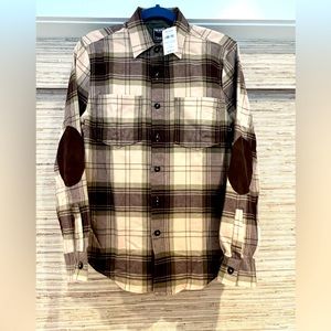 NWT Todd Snyder Flannel with suede elbow patches